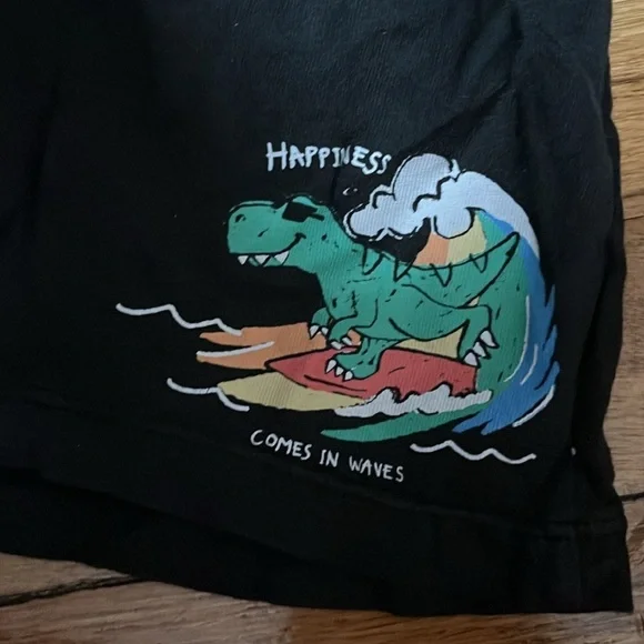 H&M lightweight cotton wave Dino shorts 5T fit is more 4T EUC. - Picture 2 of 4